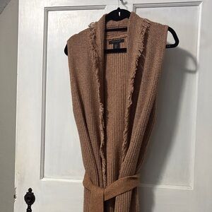 Tahari Camel Knit Cardigan